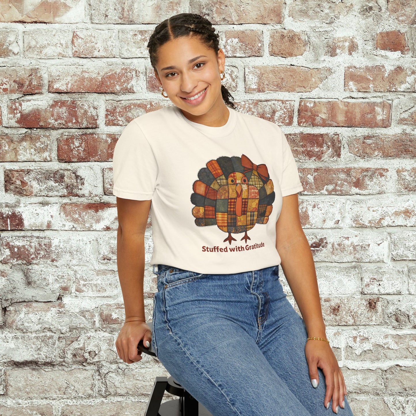 Thanksgiving Turkey Patchwork Unisex T-shirt