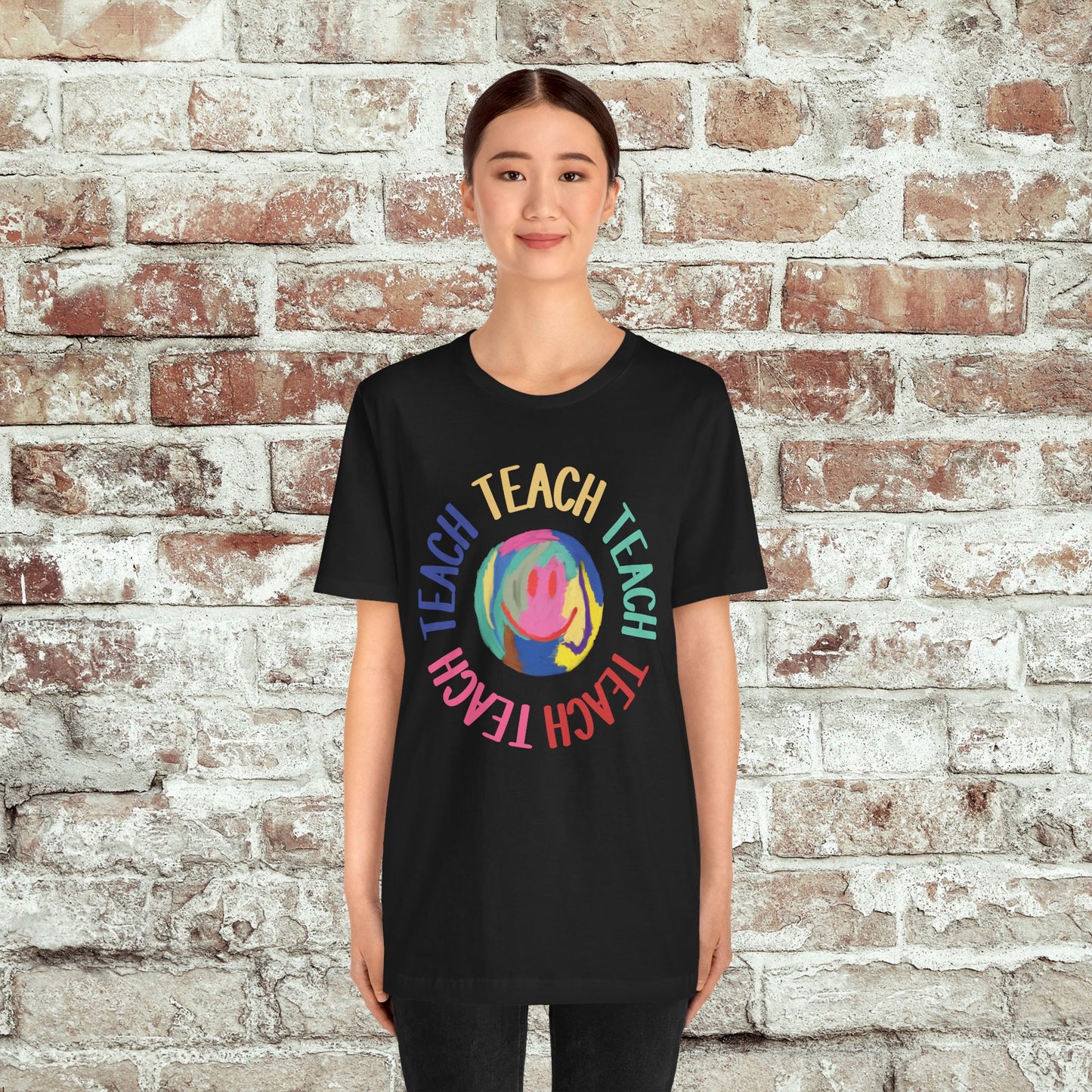 Unisex Soft-Style Teach Teach Teach Shirt for Teachers