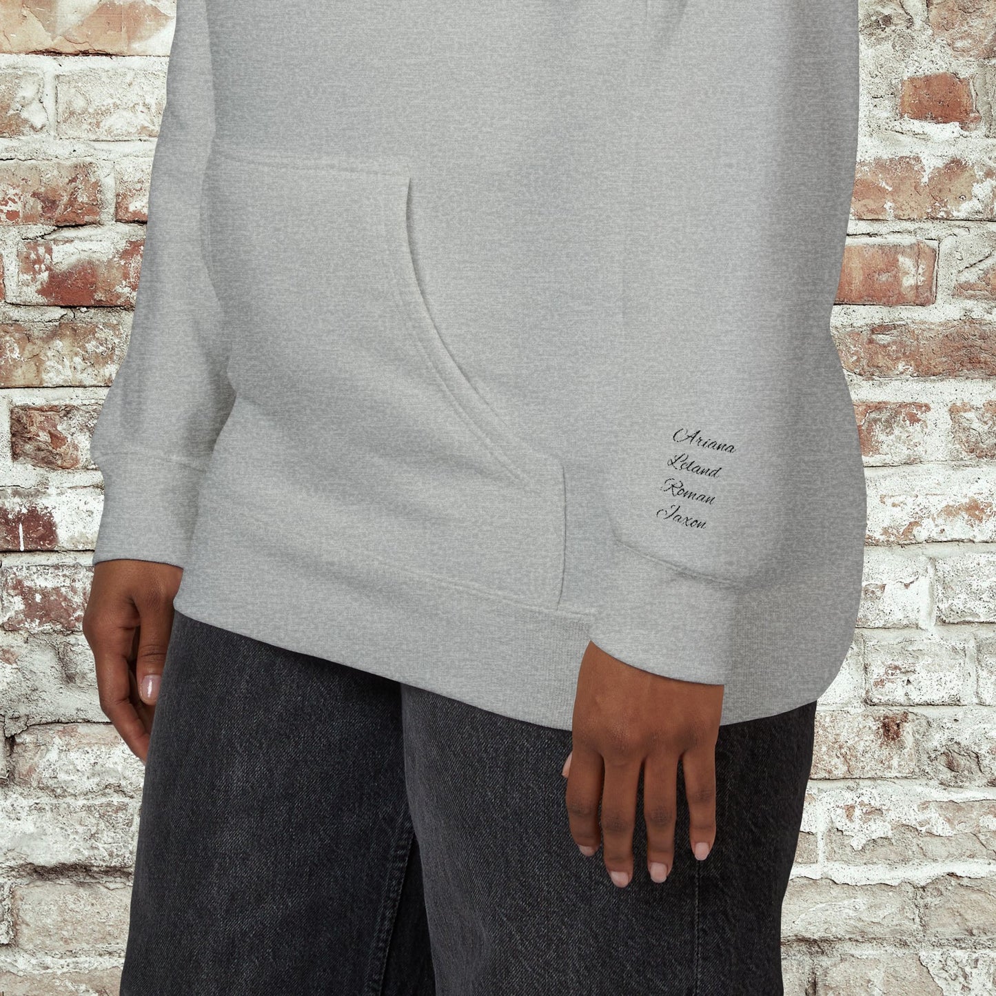 Personalized Embroidered Mama Hoodie with Kids Names