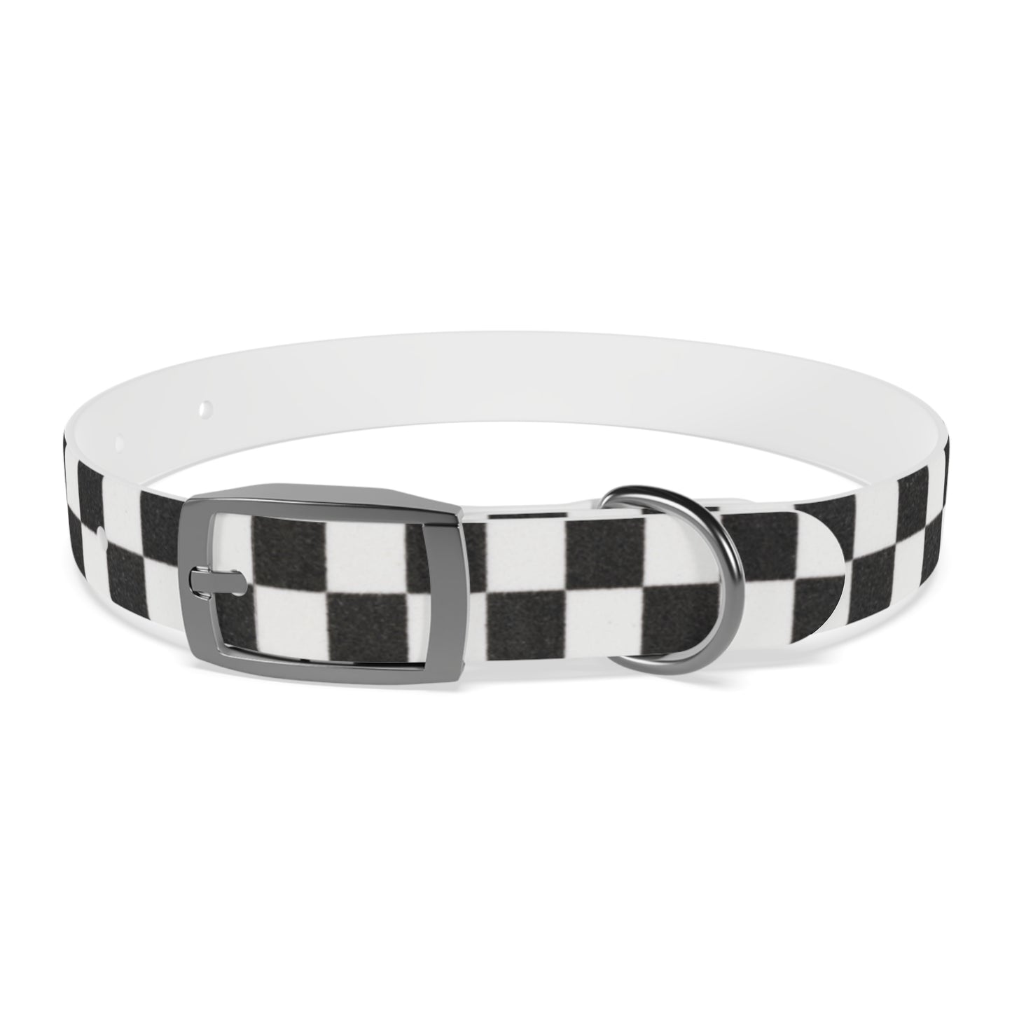 Personalized Checkered Dog Collar