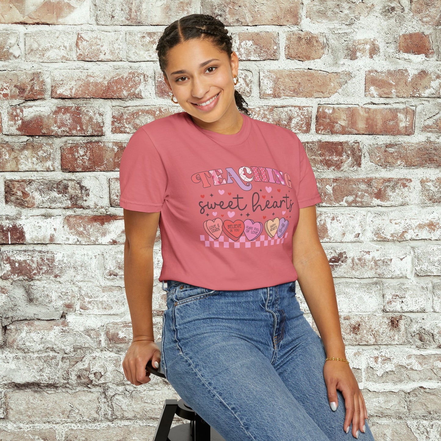 Teaching Sweet Hearts T-Shirt — Teacher Valentine Candy Hearts Tee