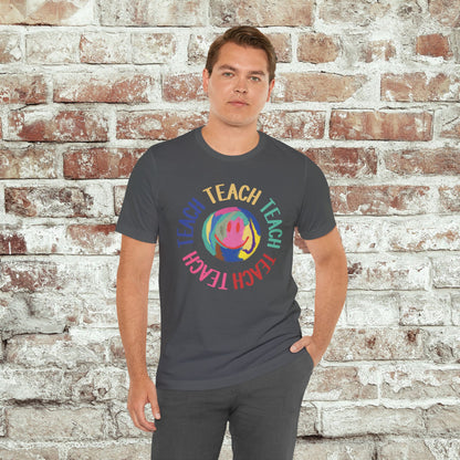 Unisex Soft-Style Teach Teach Teach Shirt for Teachers