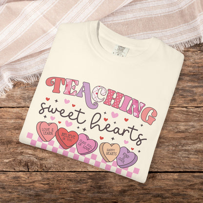 Teaching Sweet Hearts T-Shirt — Teacher Valentine Candy Hearts Tee