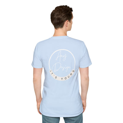 Personalizable Unisex Softstyle T-Shirt- Back Print Only!