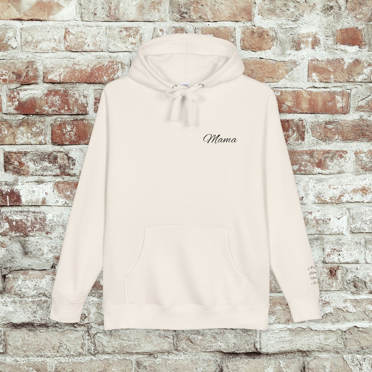 Personalized Embroidered Mama Hoodie with Kids Names