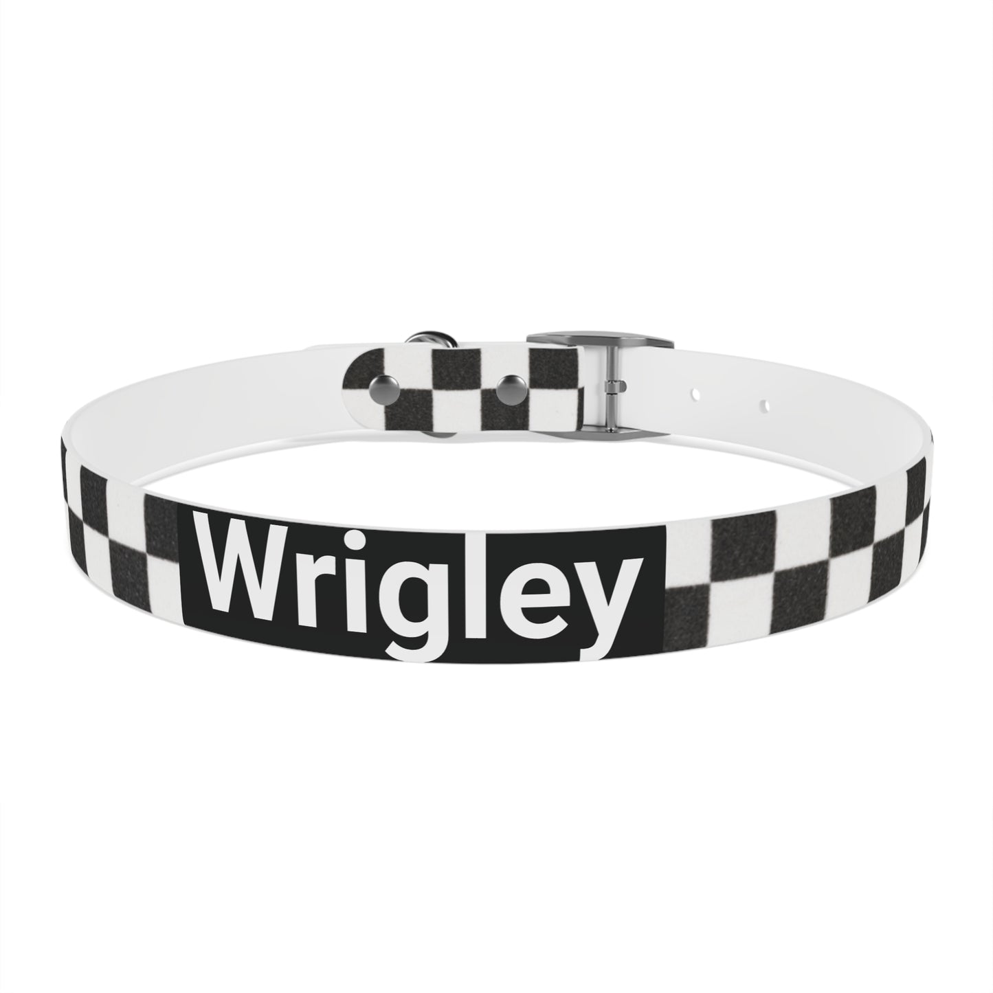 Personalized Checkered Dog Collar