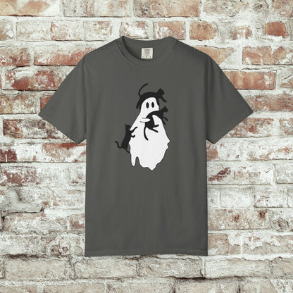 Spooky Ghost & Black Cats Comfort Colors Tee