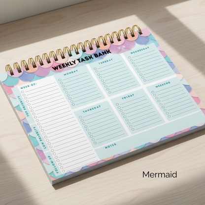 Spiral Bound Undated Weekly Task Bank