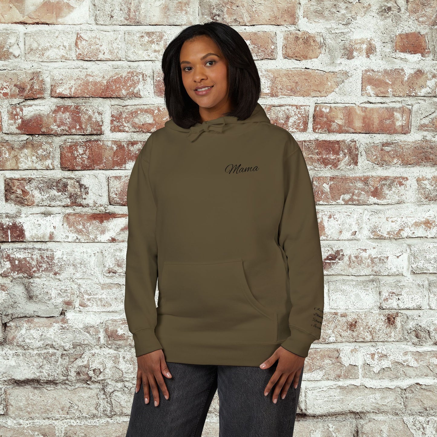 Personalized Embroidered Mama Hoodie with Kids Names