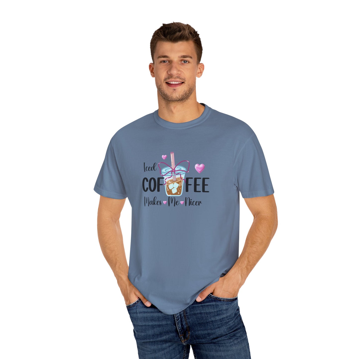 Iced Coffee Makes Me Nicer Comfort Colors T-Shirt