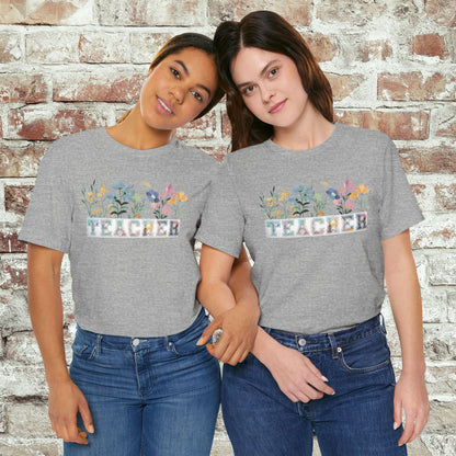 Floral Unisex Soft-Style Teacher Appreciation Tee