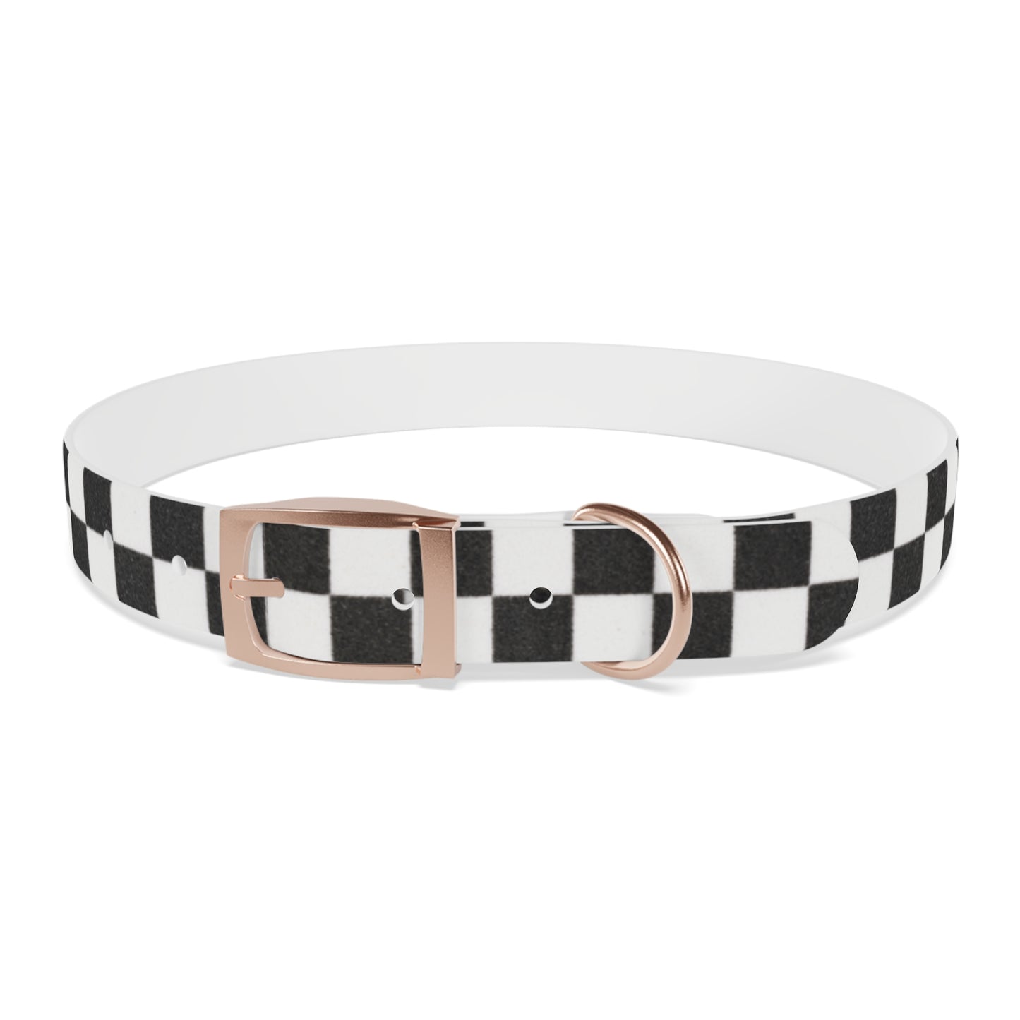 Personalized Checkered Dog Collar