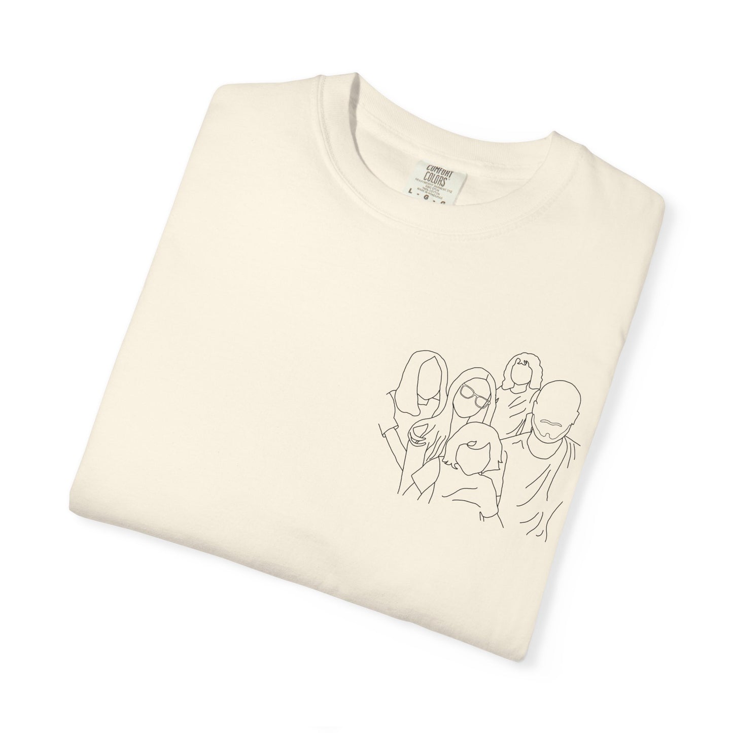 Custom Photo Shirt, Minimalist Line Art Unisex T-Shirt