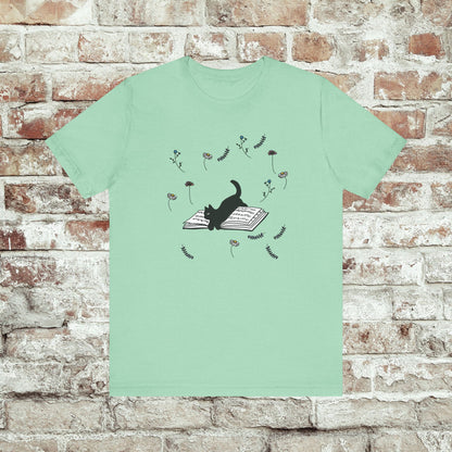Book Lover's Cat Tee