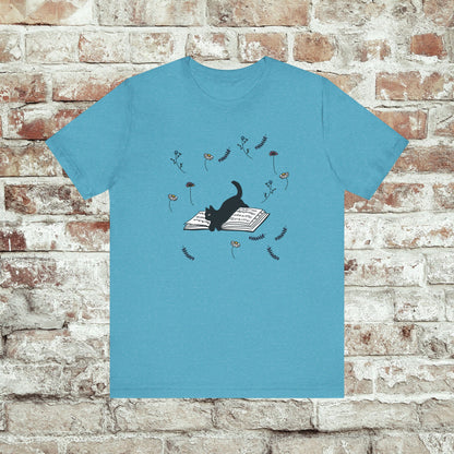 Book Lover's Cat Tee