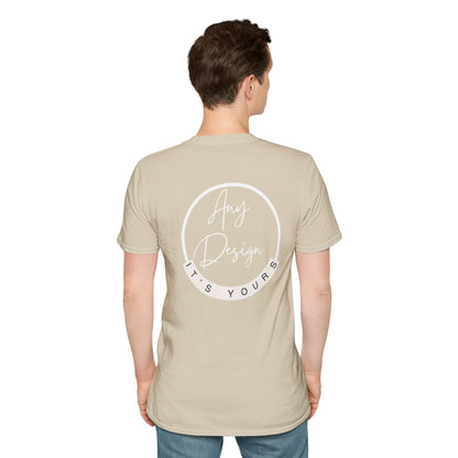 Personalizable Unisex Softstyle T-Shirt- Back Print Only!