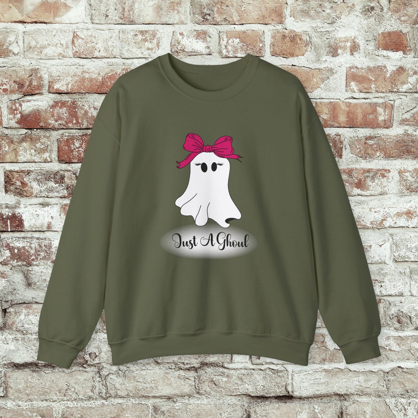Just A Ghoul Ghost Crewneck Sweatshirt