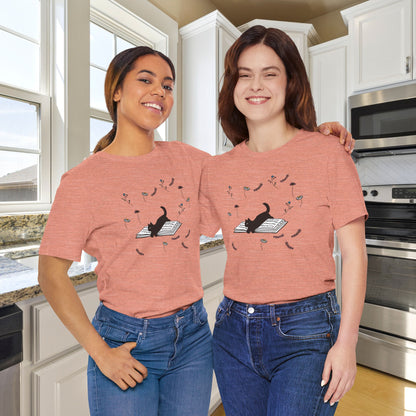 Book Lover's Cat Tee