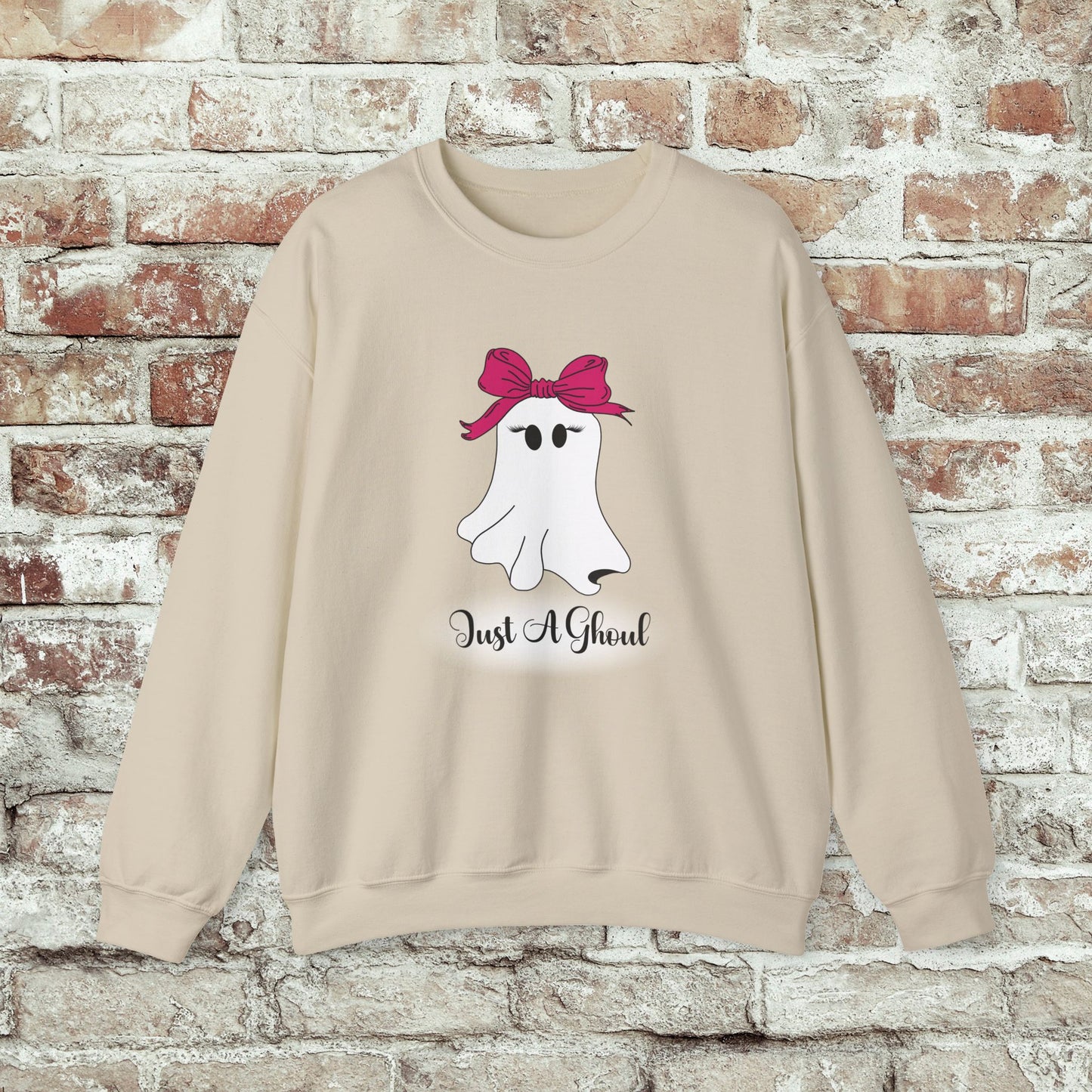 Just A Ghoul Ghost Crewneck Sweatshirt