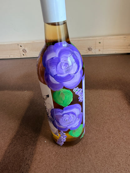 Hand-Painted Glass Bottle