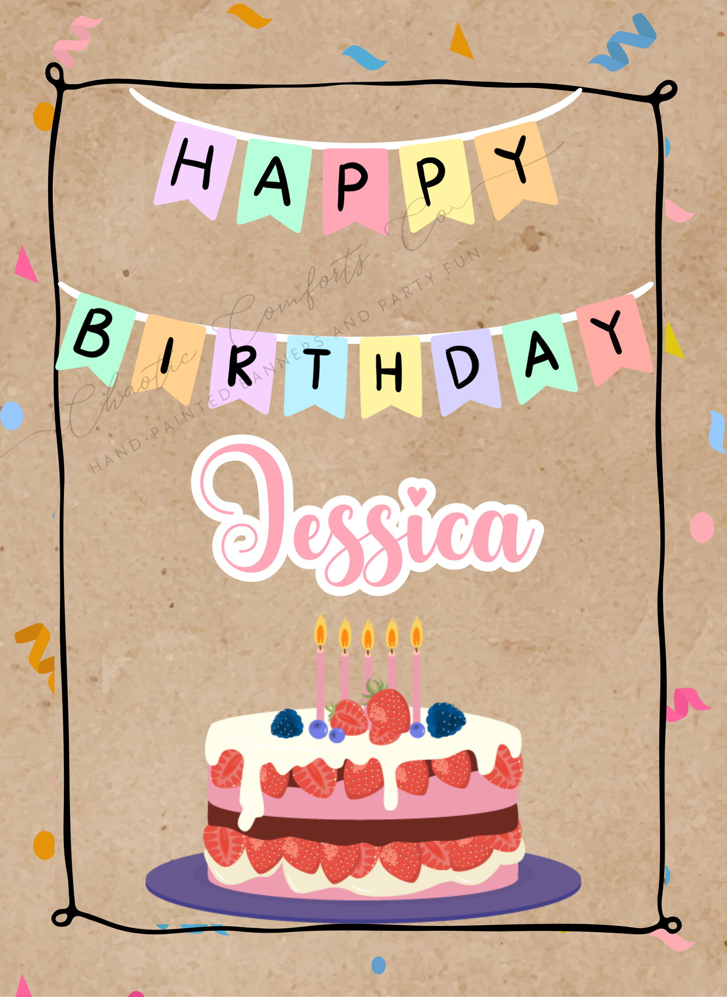 Hand-Painted Party Banner