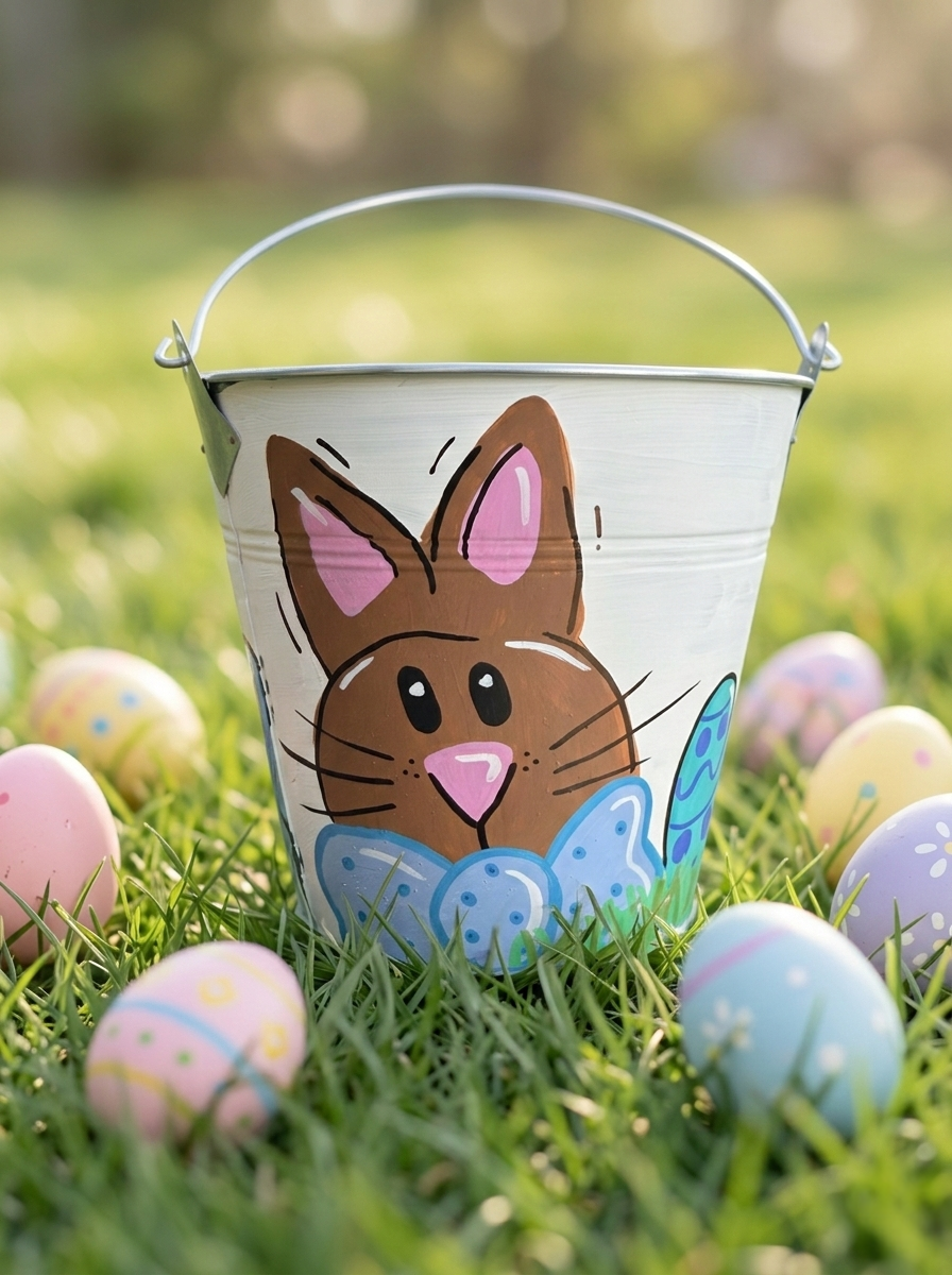 Hand-painted Personalized Easter Buckets