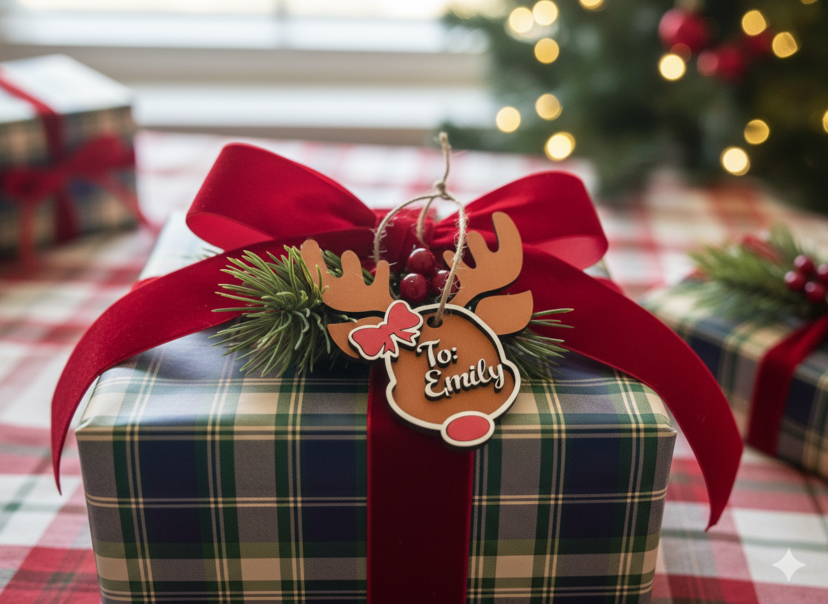 Personalized Reindeer Family Ornaments