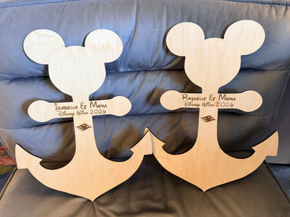 Personalized Cruise Anchor Signature Sign, Wood Autograph Board, Memory Maker