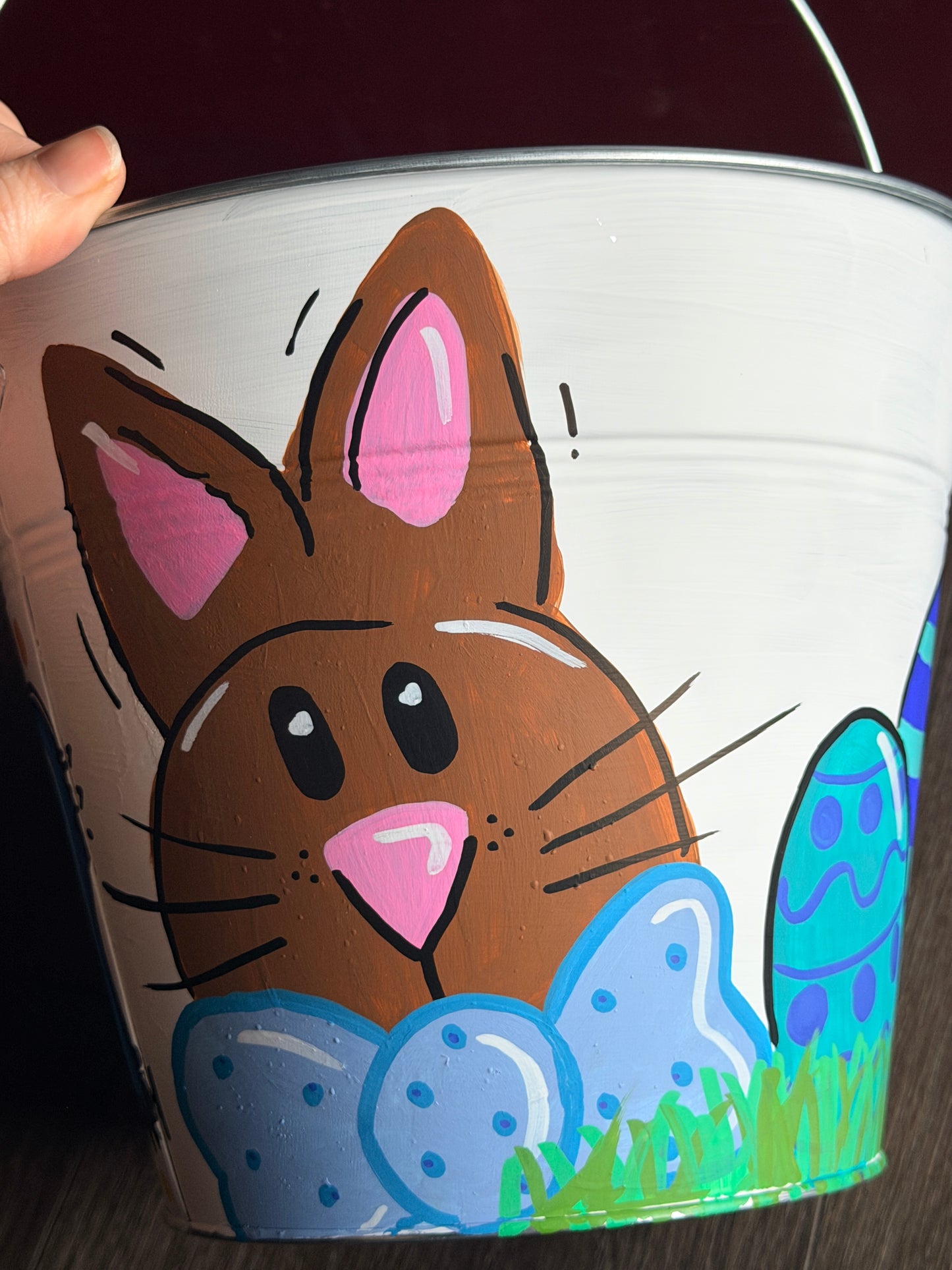 Hand-painted Personalized Easter Buckets
