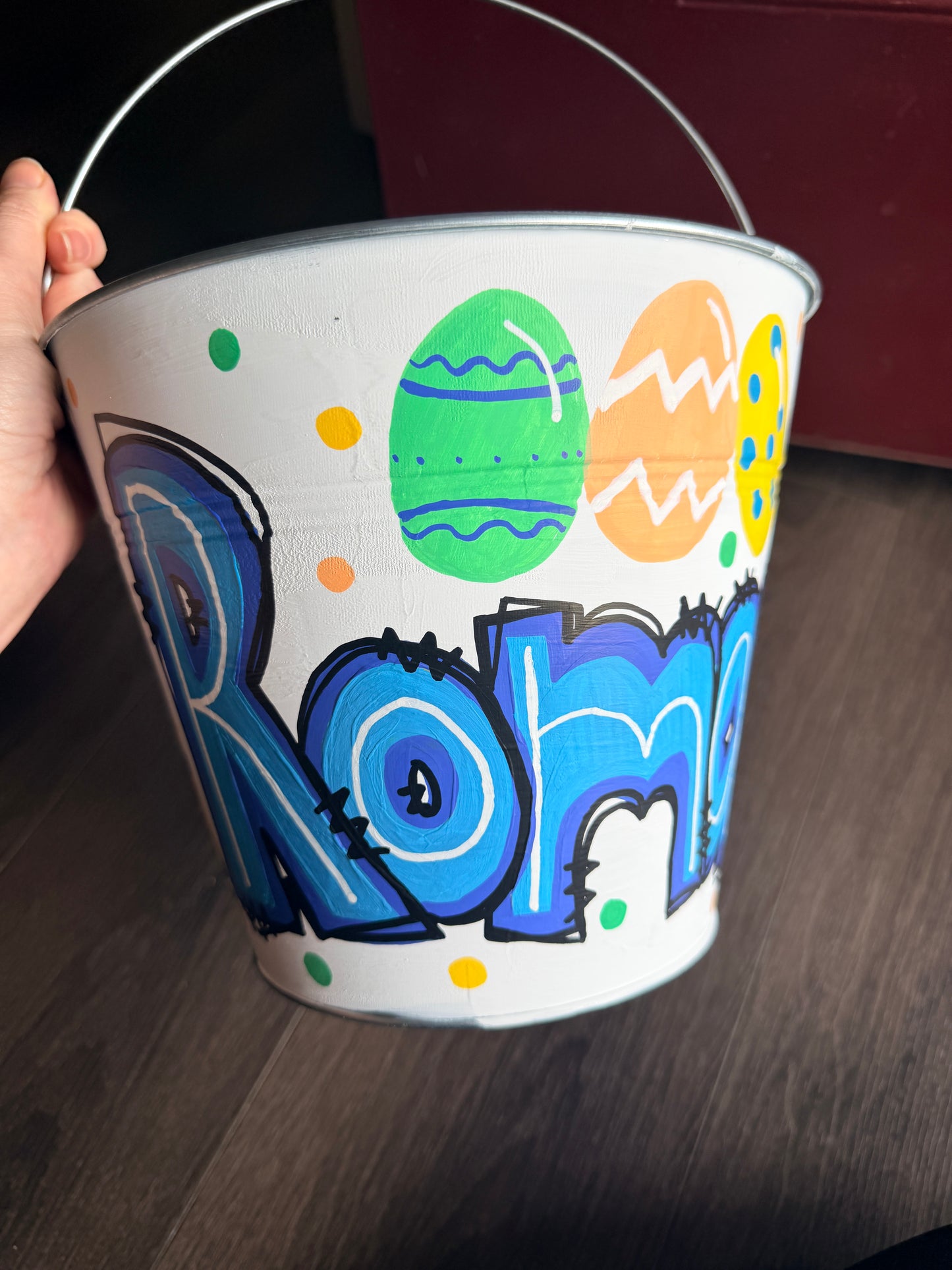 Hand-painted Personalized Easter Buckets