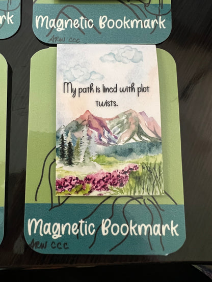 Watercolor Mountains Magnetic Book Marks
