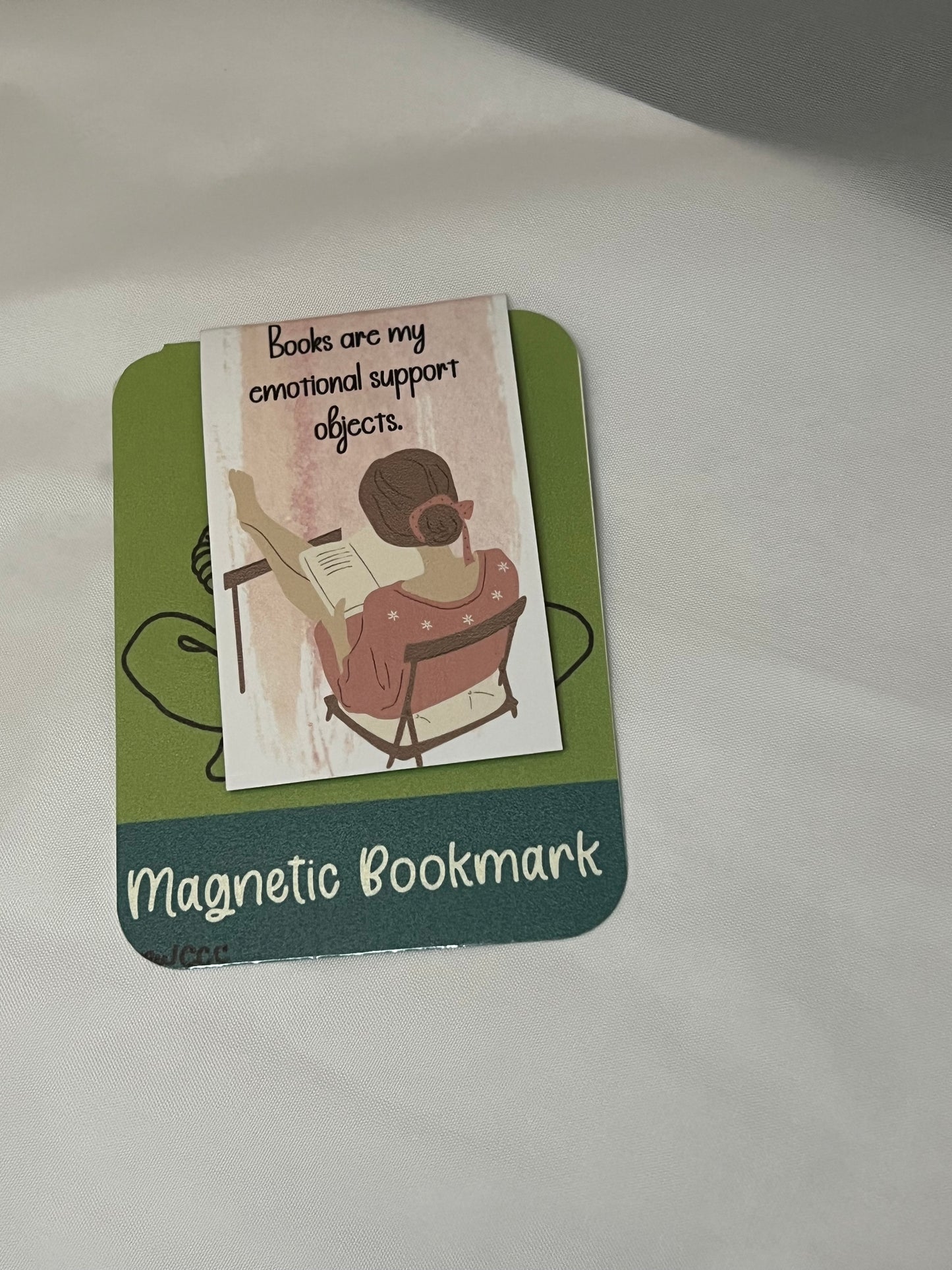 Watercolor Relaxing Lady Magnetic Bookmarks