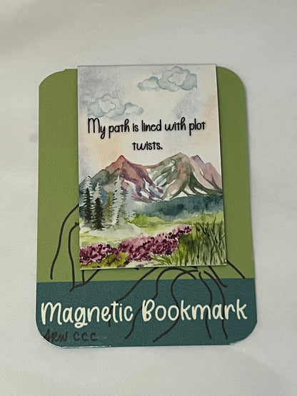 Watercolor Mountains Magnetic Book Marks