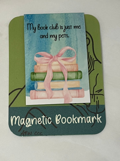 Watercolor Coquette Bow & Books Magnetic Book Marks
