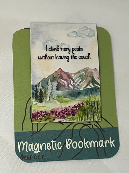 Watercolor Mountains Magnetic Book Marks