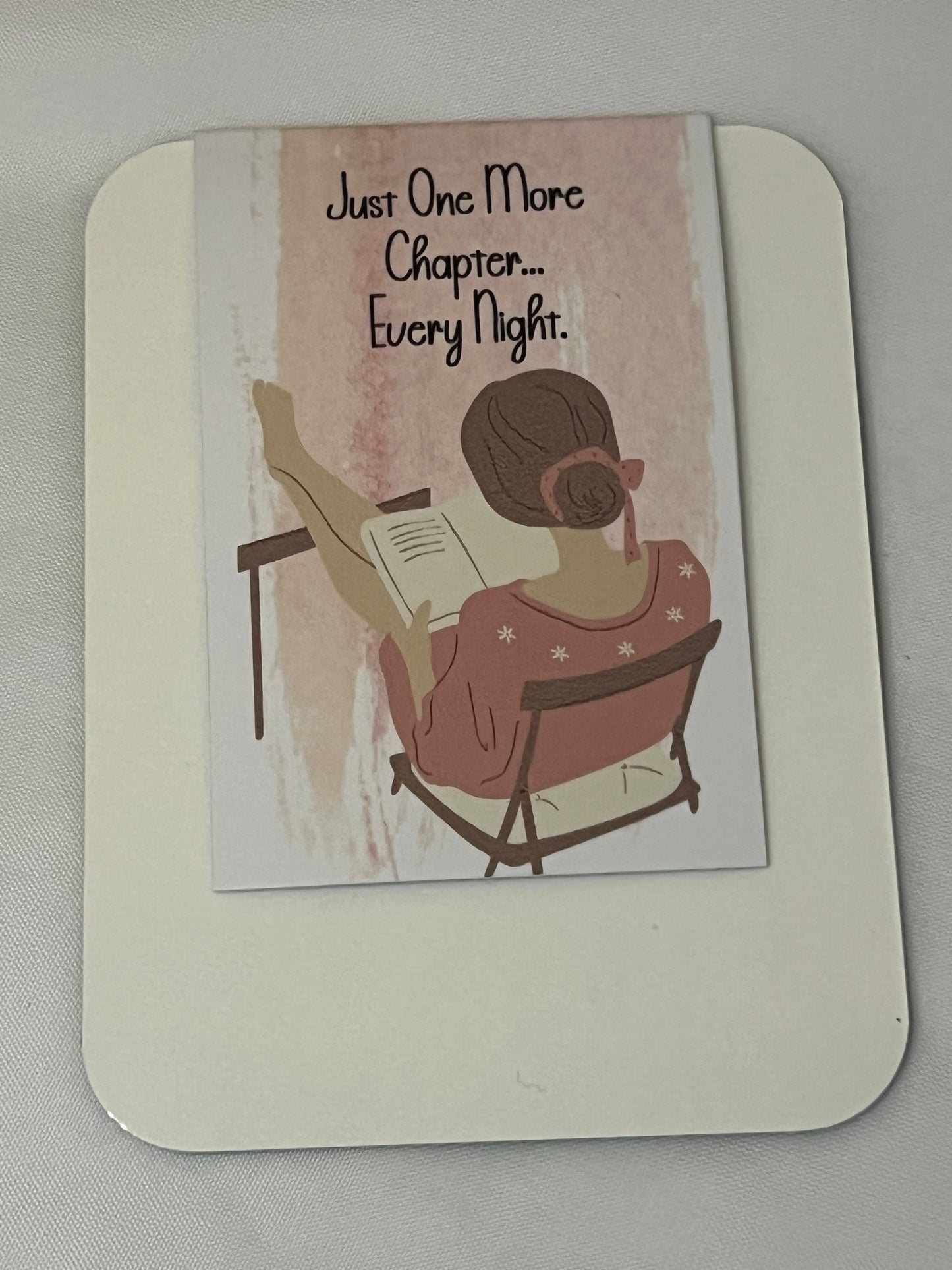 Watercolor Relaxing Lady Magnetic Bookmarks