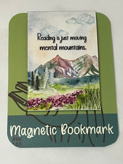 Watercolor Mountains Magnetic Book Marks