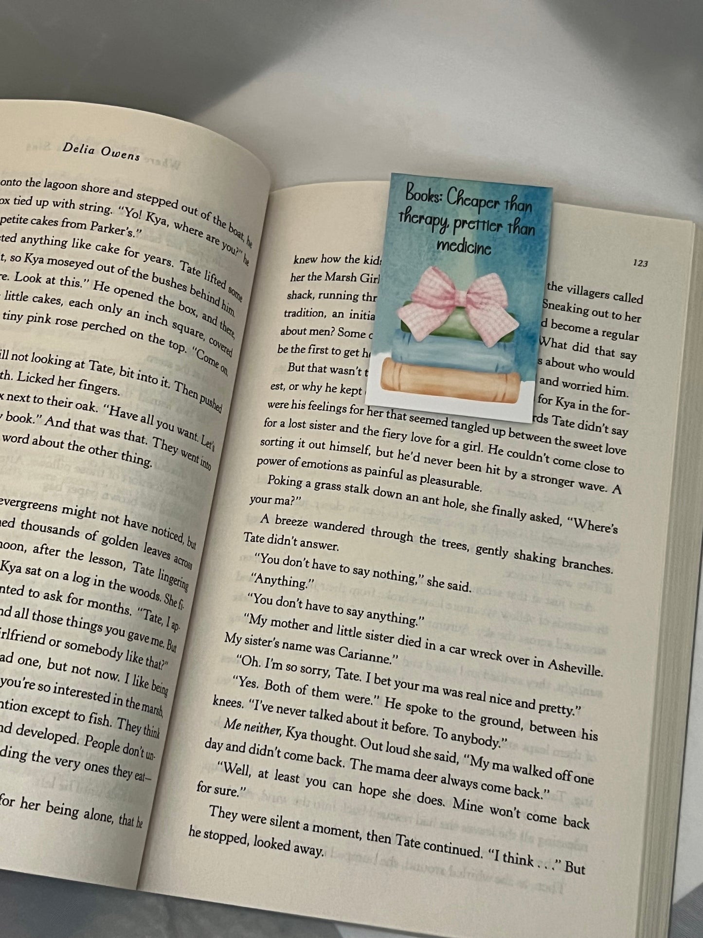 Watercolor Coquette Bow & Books Magnetic Book Marks