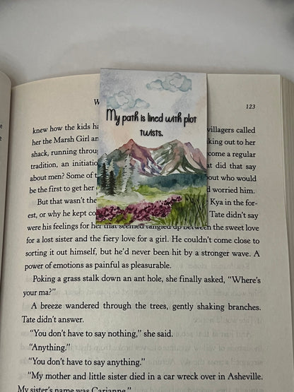 Watercolor Mountains Magnetic Book Marks
