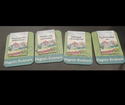 Watercolor Mountains Magnetic Book Marks
