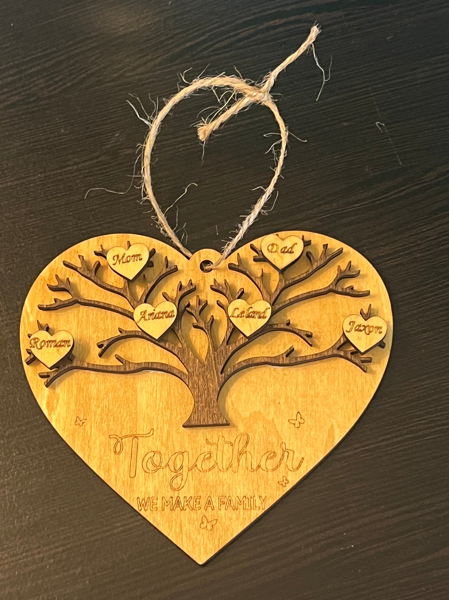 Family Tree Heart Personalized Ornament