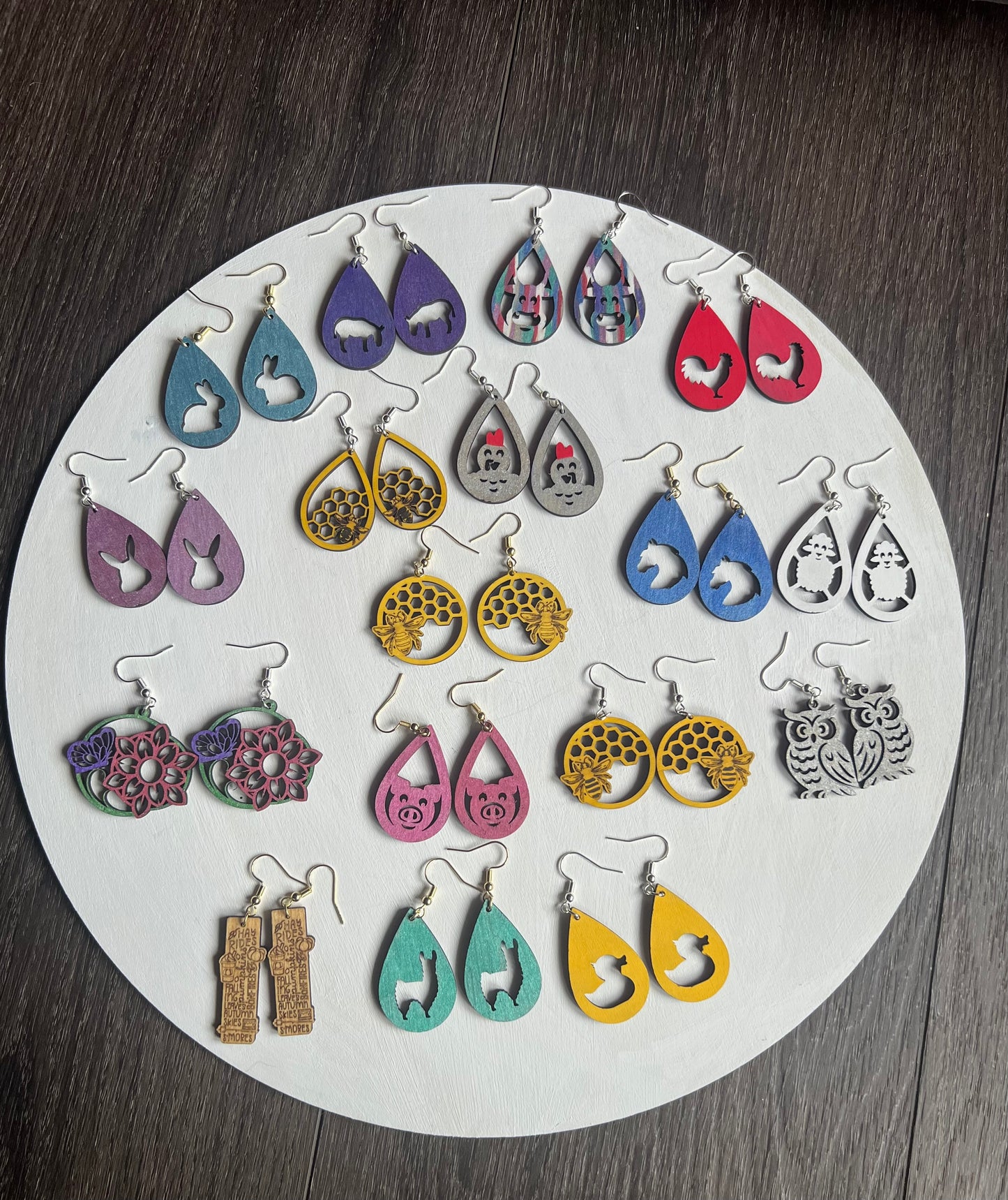 Red Chicken Earrings