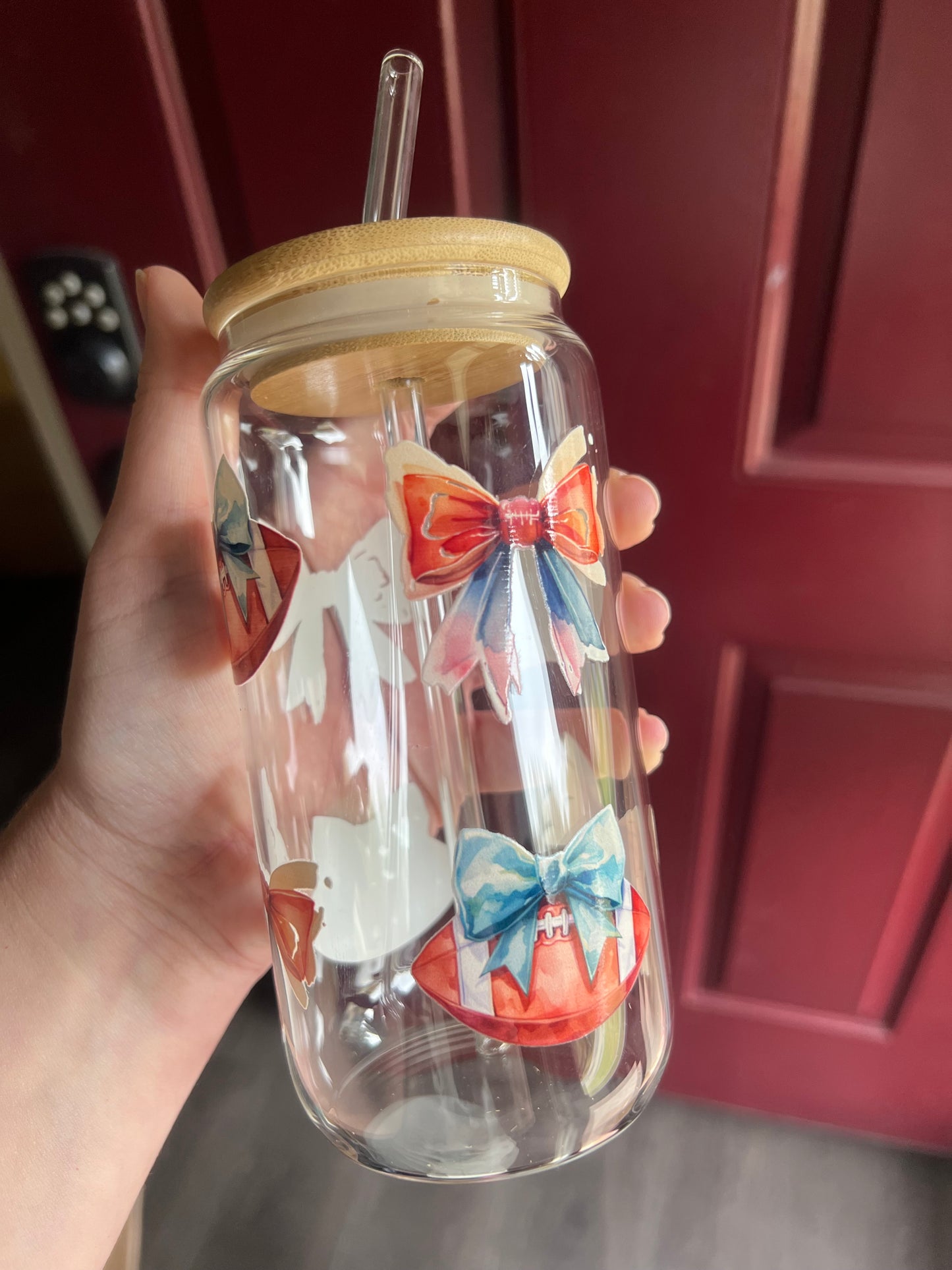 Coquette Football Glass Can (18.7 oz)