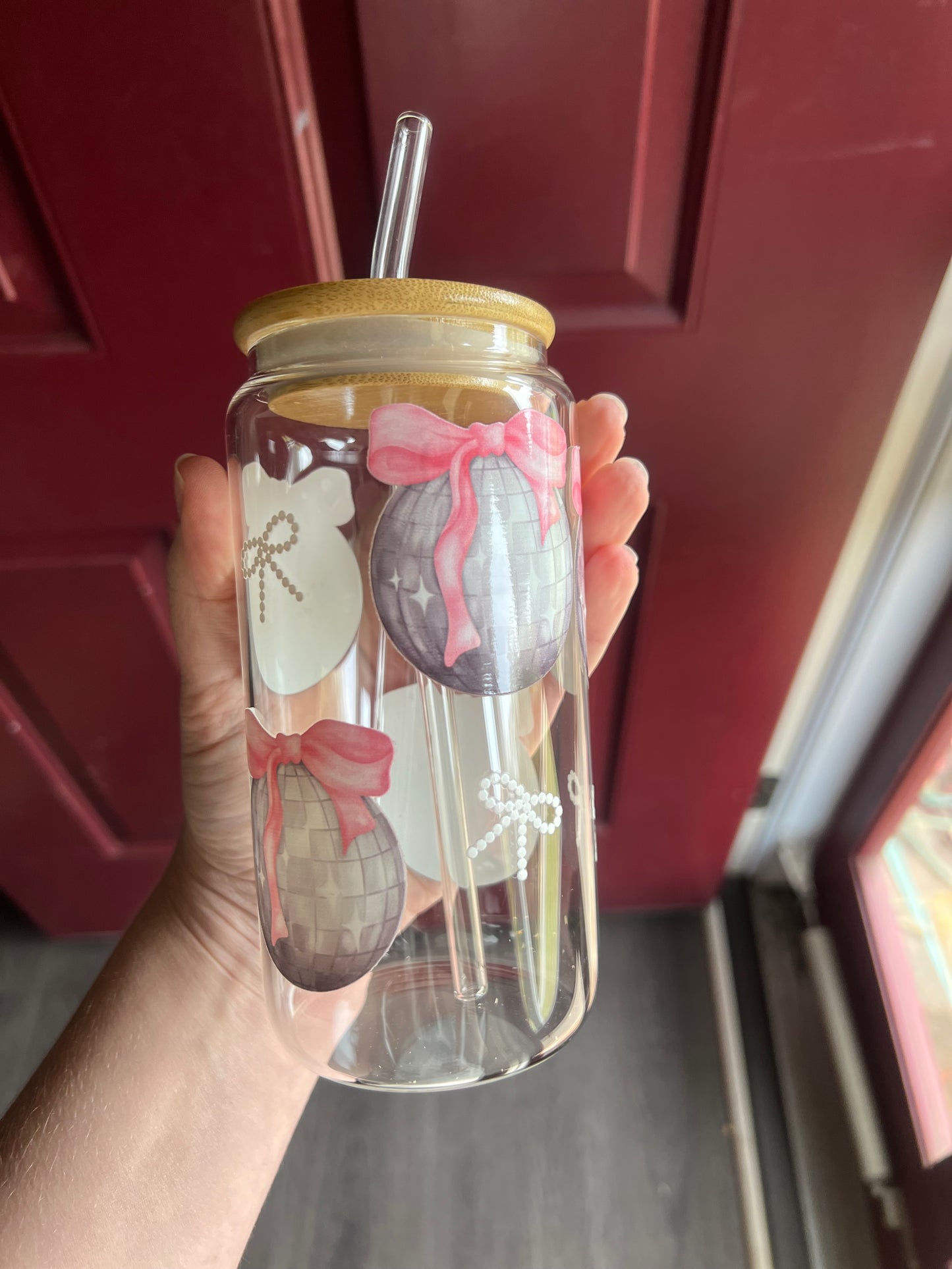 Disco Ball Glass Can (18.7 oz)