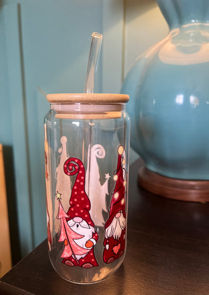 Holiday Gnomes Glass Can (18.7 oz)