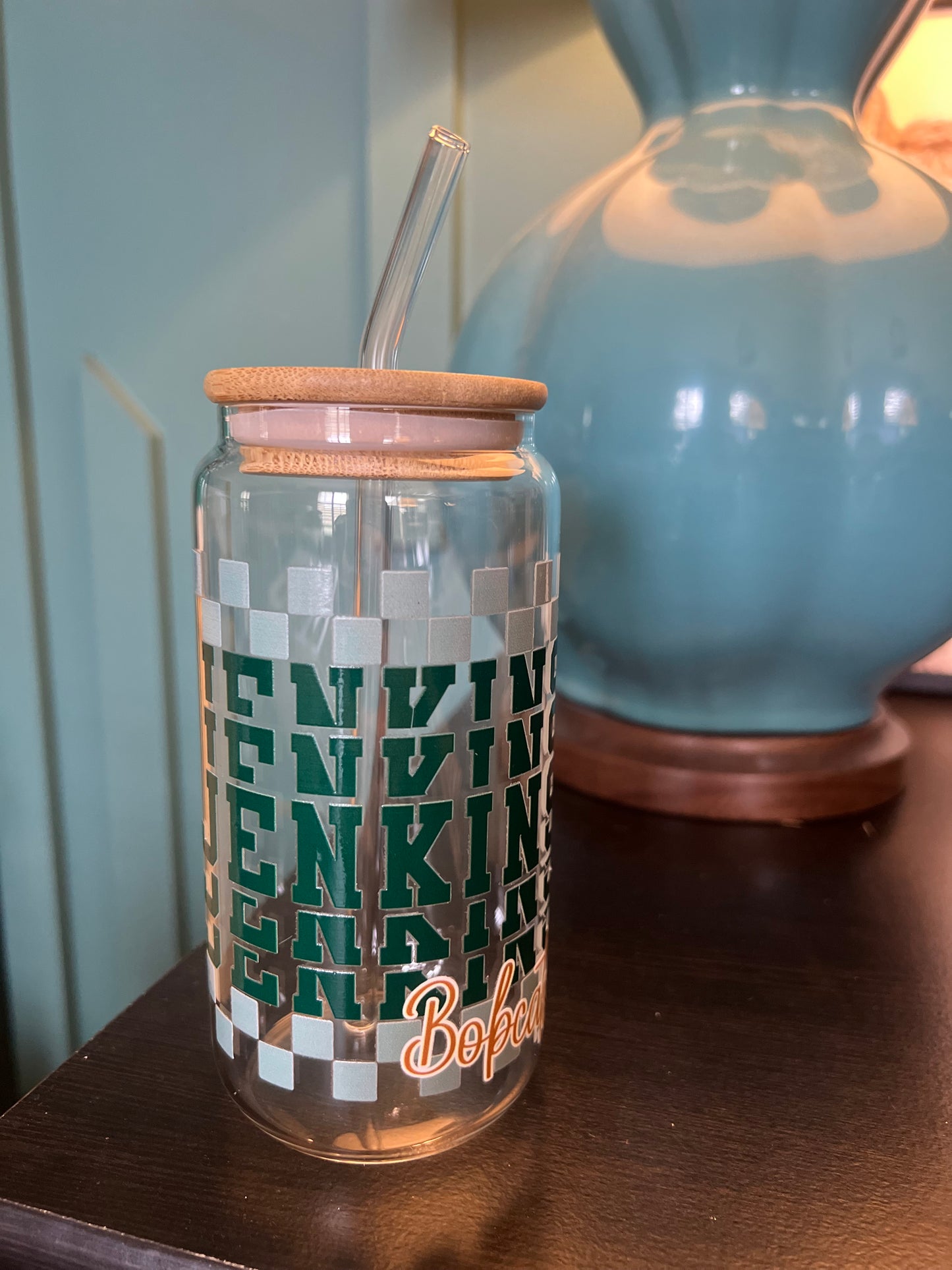 Jenkins Bobcats Glass Can (18.7 oz)