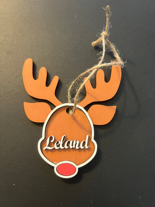 Personalized Reindeer Family Ornaments