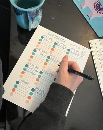 The ADHD Task Bank Notepad | 50-Page Brain Dump Organizer