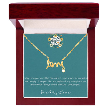 Swirly Love Necklace