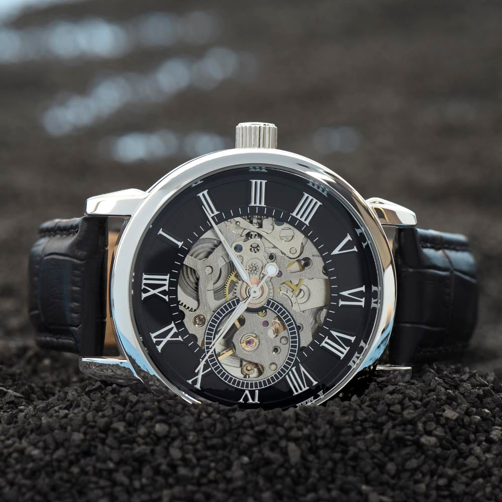To My Bad Ass Bearded Hubby - Men's Openwork Watch